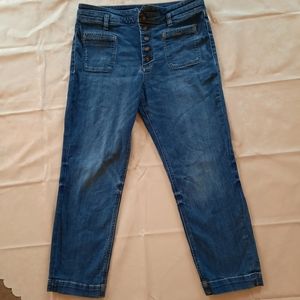 Pilcro high rise slim button fly jeans